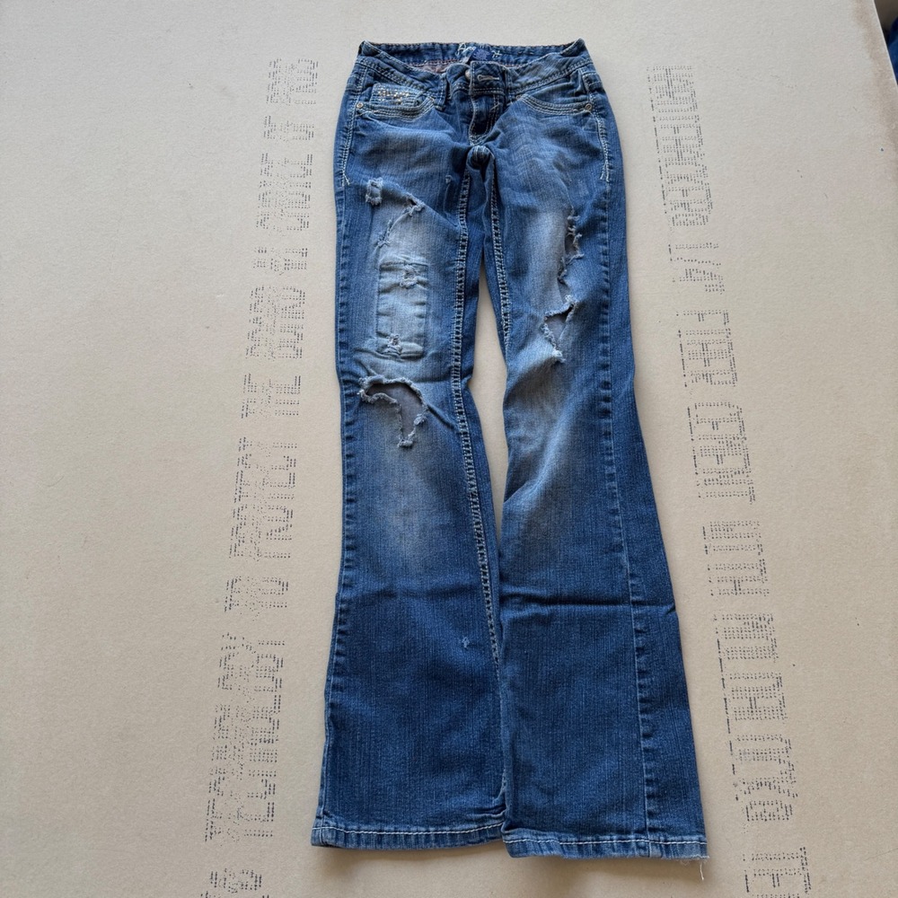 Y2K Amethyst Flare Low Rise Bootcut Jeans - Picture 3 of 5